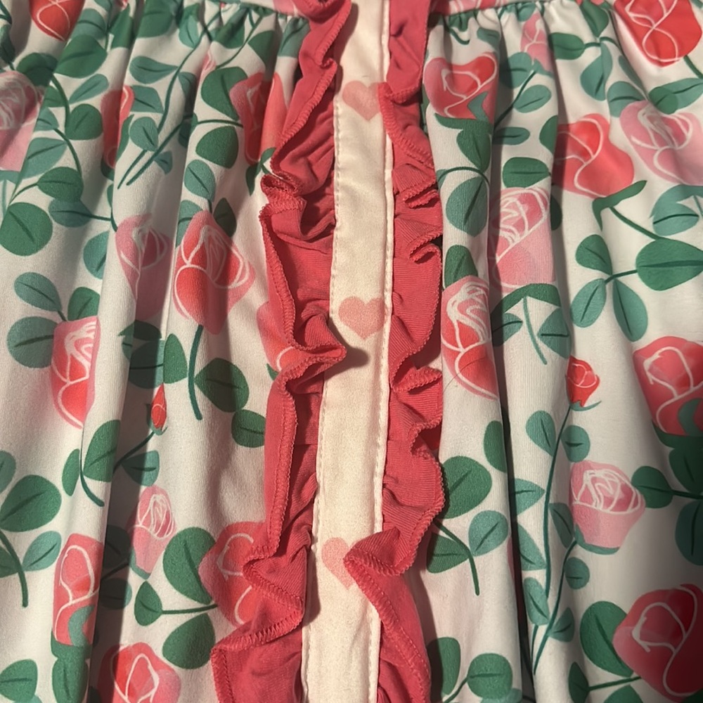 Rose printed Valentine’s Day dress size 2t - Picture 2 of 3